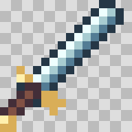 Final sword pixels enlarged